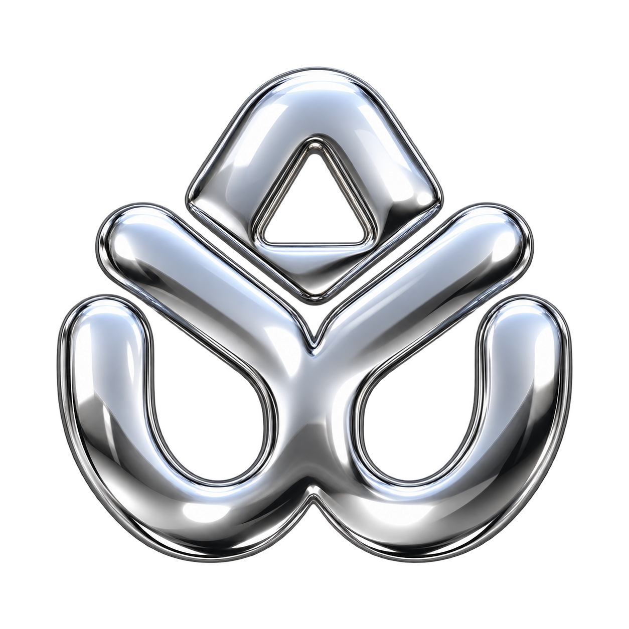 Bubbly chrome WYA monogram